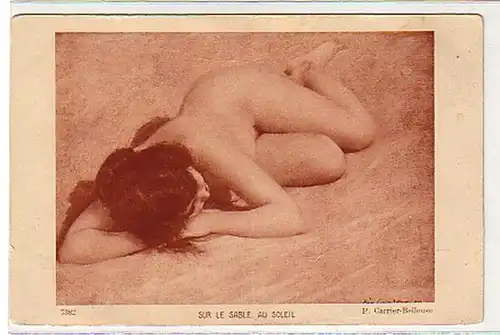 02911 Ak Erotik Nacktes Mädchen in der Sonne um 1920