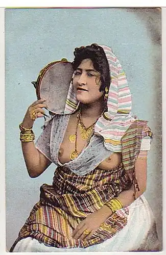 02889 Erotik Ak nacktes arabische Dame um 1910
