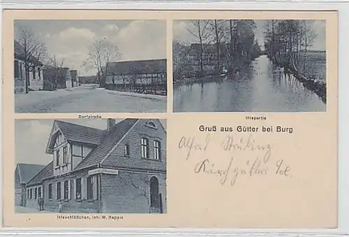 02870 Multi-image Ak Salutation de Gütter à Burg 1926