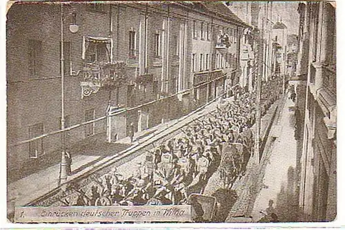 02846 Ak Wilna Vilnius Einrücken deutscher Truppen 1916