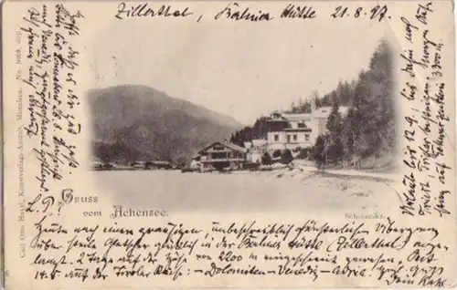 02841 Ak Gruß vom Achensee Scholastika 1897