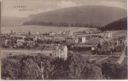 02821 Ak Ilmenau das Villenviertel um 1910