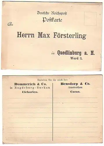 02814 Publicité Ak Demmerich & Co. Magdeburg Buckau 1900
