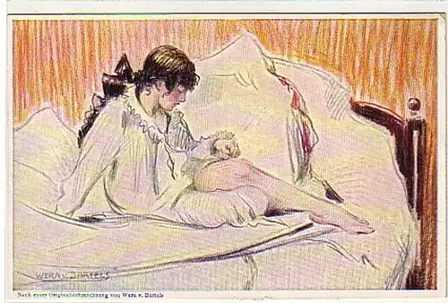 02803 Ak Erotik Zeichnung von Wera v. Bartels um 1930
