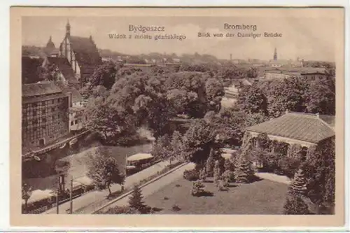 02798 Ak Bromberg depuis le pont de Gdansk vers 1930