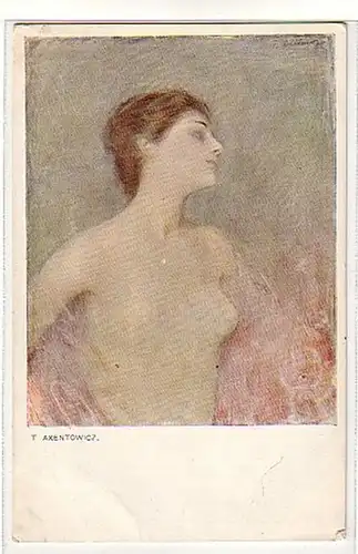 02787 Ak Erotik Frauenakt pastellfarben um 1920