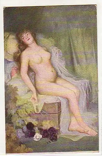 02786 Ak érotique femme "Souvenir" vers 1920