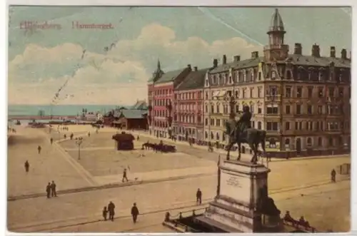 02776 Ak Hälsingborg Hamntorget Schweden 1913