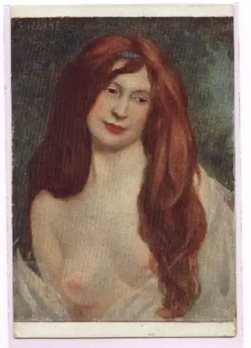 02757 Ak érotique Suzanne rousse nue vers 1920