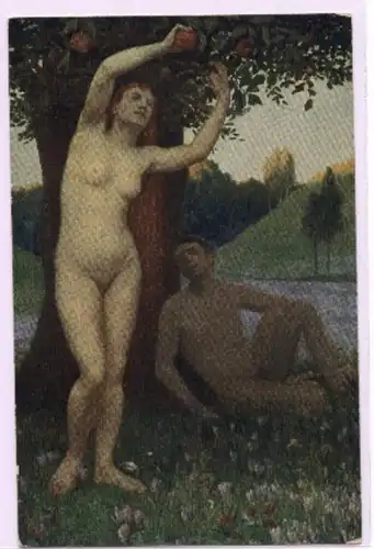 02750 Ak Erotic Müller Schönefeld Adam et Eva vers 1920