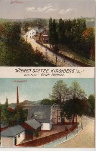 02727 Ak Kirchberg in Sa. Ballhaus Wiener Spitze 1927