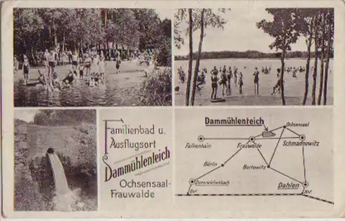 02715 Ak Ochsensaal Frauwalde Dammühlenteich 1941