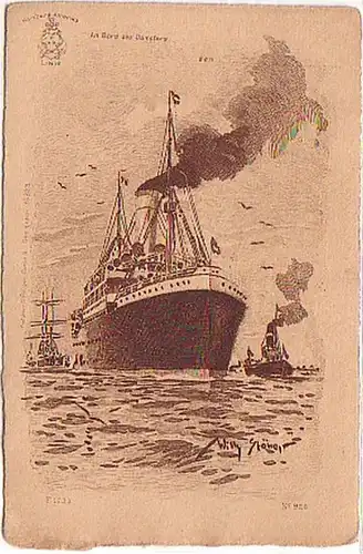 02711 Ak à bord du bateau Westphalia 1927