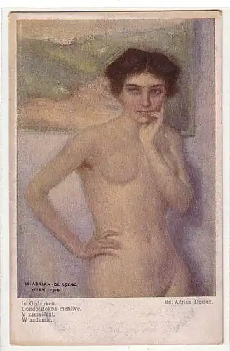 02707 Ak Erotic Ed. Adrian Dussek "In Penser" vers 1920