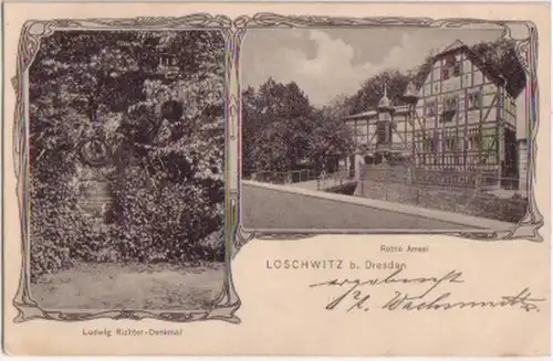 02667 Multi-image Ak Loschwitz chez Dresde 1907