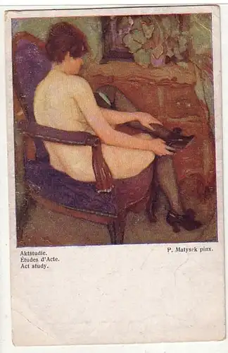 02653 Ak Erotik P. Matysek pinx. Aktstudie um 1920