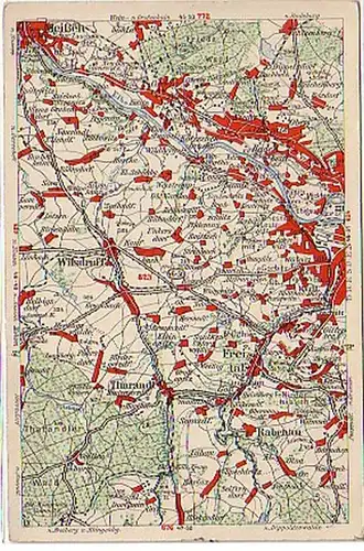 02643 Ak Carte Meissen, Tharandt, Radebeul, etc.1930