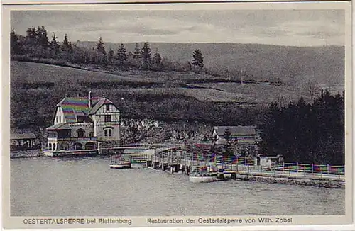 02635 Ak Oestertalsperre bei Plettenberg Gasthaus 1931