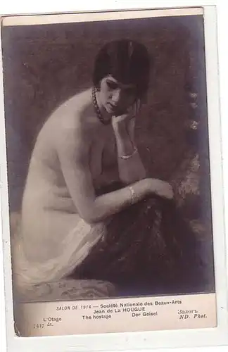 02632 Ak Erotik J. de la Hougue "Der Geisel" um 1920