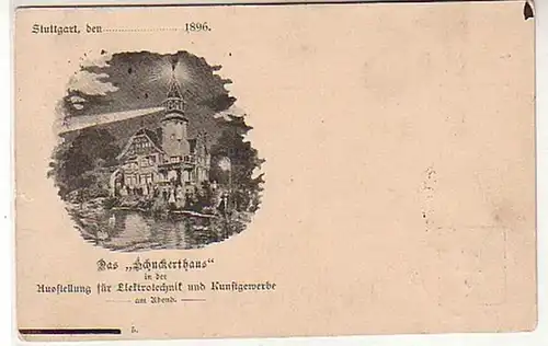 02622 Ak Stuttgart Ausstellung Elektrotechnik 1896