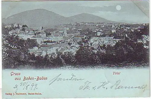 02618 Carte de la Lune Grüss de Baden-Baden 1899