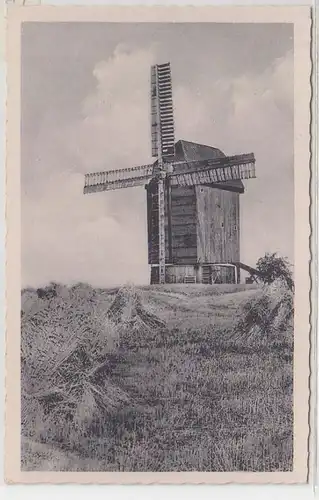 02617 Ak Holzhausen Sa. Die historische Windmühle um 1920