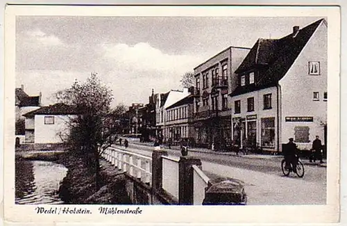 02609 Ak Wedel Holstein Mühlenstrasse um 1940