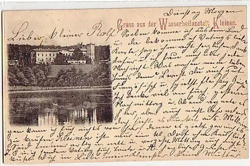 02604 Ak Salutation de la Waterholanstalt Kleinen 1899
