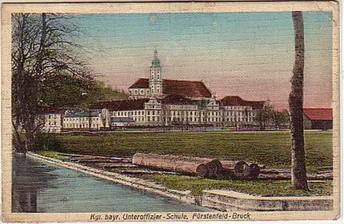 02589 Ak Kgl. bayr. Uffz. Schule Fürstenfeld Bruck 1909