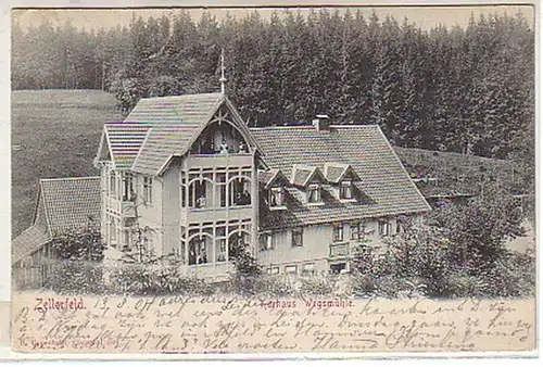 02570 Ak Zellfeld Kurhaus Wegsmühle 1904