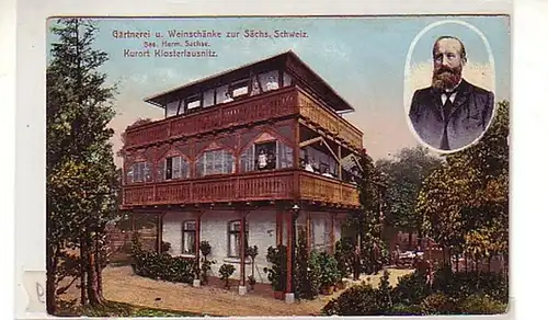 02569 Ak Kurort Klosterlausnitz Gärtnerei um 1910