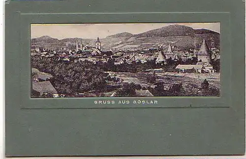 02557 Ak Gruss aus Goslar Totalansicht 1909