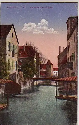 02534 Ak Hagenau i.e. au pont étroit 1918