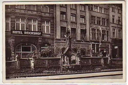 02527 Ak Cologne am Rhein Hotel Reichshof vers 1935
