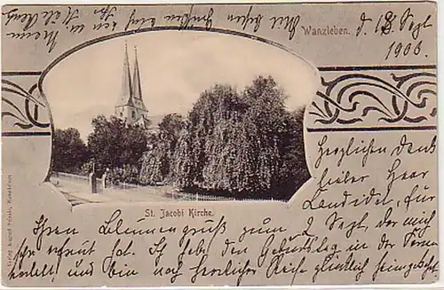 02497 Ak Wanzleben St. Jakobi Eglise 1903