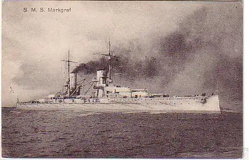 02490 Ak deutsches Kriegsschiff S.M.S. Markgraf 1918