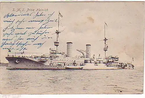02481 Ak navire de guerre allemand S.M.S. Prince Heinrich