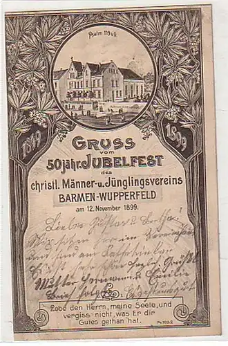 02480 Ak Barmen-Wupperfeld Jubelfest Association des hommes 1899