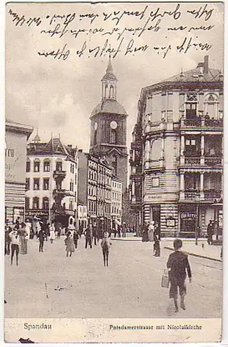02456 Ak Spandau Potsdamerstrasse mit Bäckerei 1913