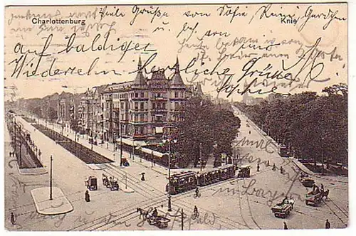 02454 Ak Charlottenburg Knie avec tramway, etc. 1920