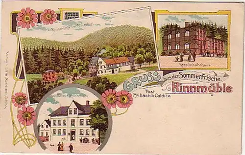 02452 Salutation Ak de la fraîcheur d'été Rinnmühle vers 1900