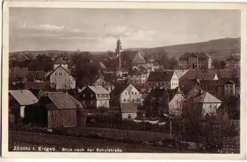 02444 AK Zöblitz Vue après la route scolaire 1933