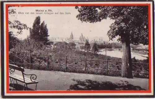 02430 Ak Mainz Blick von den neuen Anlagen um 1910