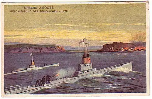 02425 Ak nos sous-marins au large des côtes ennemies 1917