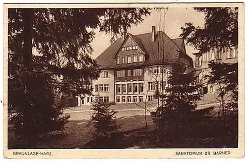 02419 Ak Braunlage Harz sanatorium Dr. Barner vers 1940