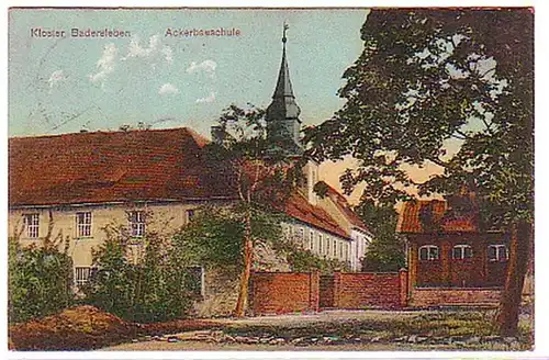 02407 Ak Kloster Badersleben Ackerbauschule 1909