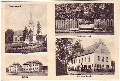 02398 Multiages Ak Beiersdorf Gasthof, etc. vers 1920