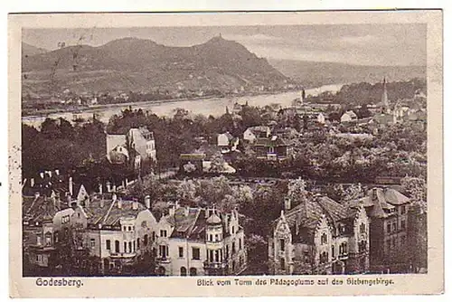 02386 Ak Godesberg Vue sur les Sept Monts 1925