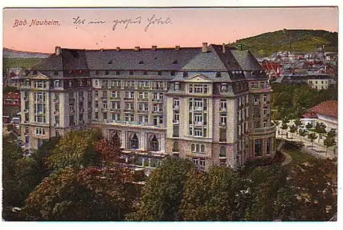 02377 Feldpost Ak Bad Naumheim Hotel 1916