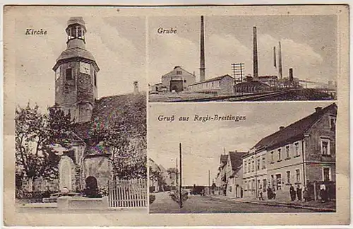 02364 Ak Gruß aus Regis Breitingen Grube usw. um 1920